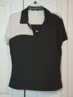 Jack Smith Golf Polo Womens 2XL Black White Colorblock Shirt
